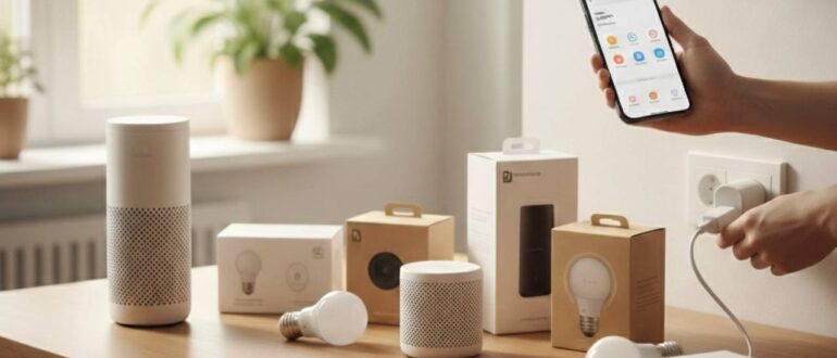 Устройства умного дома с системой автоматизации и управлением через смартфо