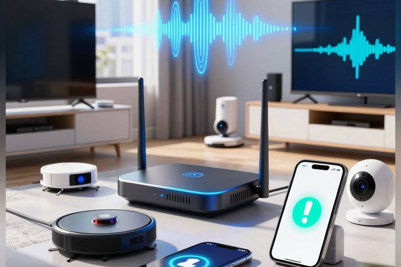 Перегруженный Wi-Fi роутер с большим количеством подключённых устройств и нестабильным сигналом